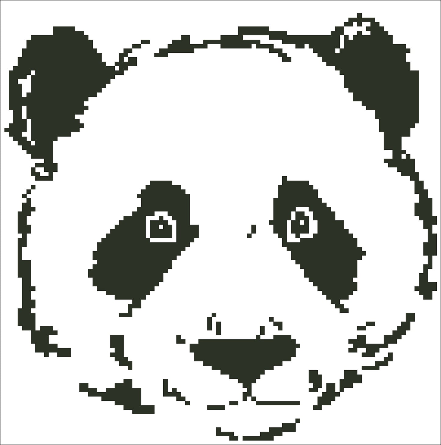 Borduurpakket Panda beer 23x23cm
