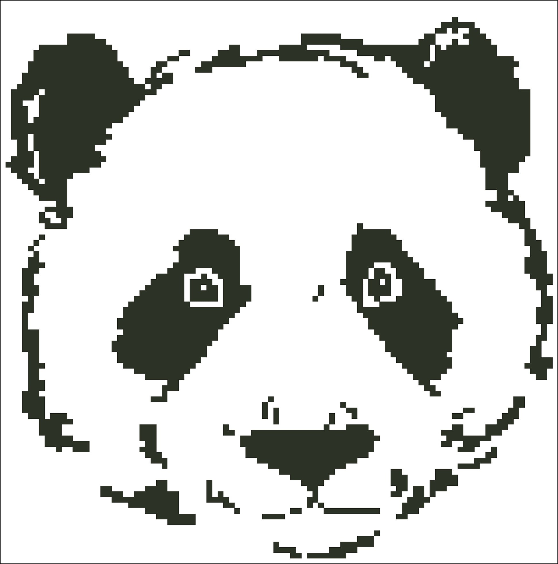 Borduurpakket Panda beer 23x23cm
