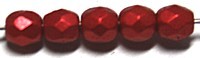 Facetkraal 4mm white full red coated 50st.