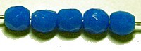 Facetkraal 4mm opaque blauw 50st.