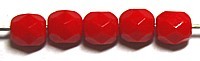 Facetkraal 4mm opaque rood 50st.