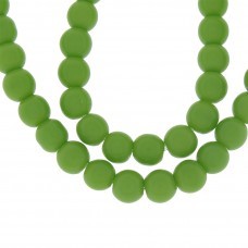 Imm. edelsteen 6mm rond grasgroen 15 stuks