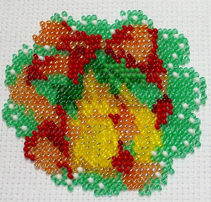 Borduurpakket kerstkrans 9x10cm