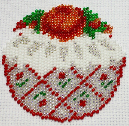 Borduurpakket Kerstbal 9x10cm