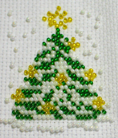 Borduurpakket kerstboom 6x8cm