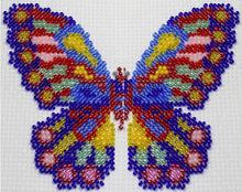 Vlinder multicolor 10x13 cm.