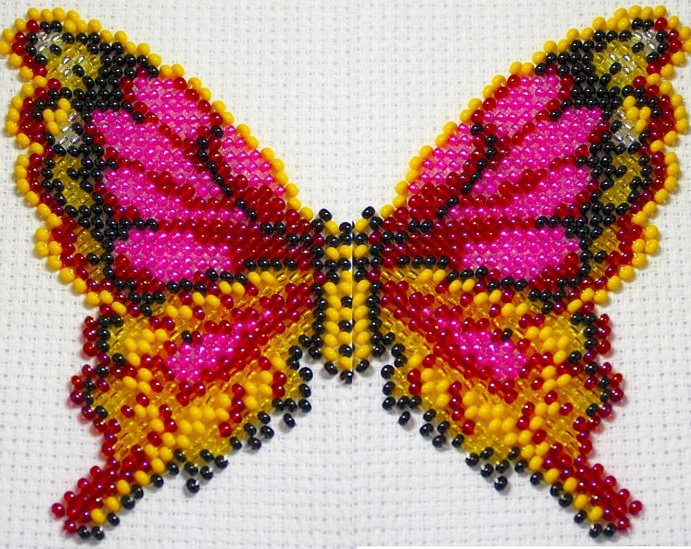 Vlinder multicolor 10x13 cm.