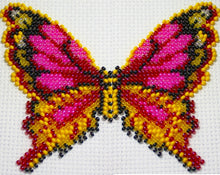 Vlinder multicolor 10x13 cm.
