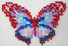 Vlinder multicolor 6x8 cm.