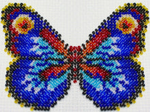 Vlinder multicolor 8x11 cm.