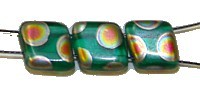 TILA ruitkralen 6mm smaragd peacock marea 25st.