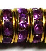 Rondel goudkl. 8mm fuchsia 10st.