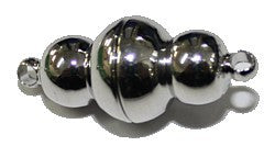 Magneetsluiting 10x23mm verzilv. p.st.