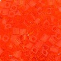 Miyuki square 4mm transp oranje 100st.