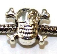 Metalen kraal gat 5mm piratendoodskop