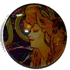 Camee 25mm art nouveau dames portret