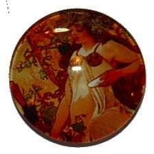 Camee 25mm art nouveau dames portret