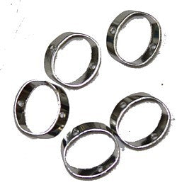Metalen open ring met rijggat12x13mm 5st.