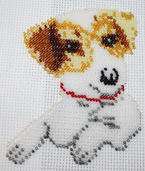 Borduurpakket Jack Russel ca 10x13cm