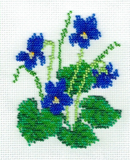 Borduurpakket maarts viooltje 9x13cm