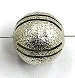 Bali zilver holle kraal 14mm gesll.antiek diamond 3st