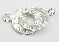 Schuifsluiitng 14mm rond verzilverd diamond polish