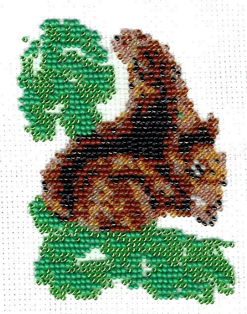 Borduurpakket donkere eekhoorn 10x13cm