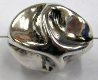 Metallook kraal 25mm zilverkl. 2st