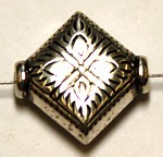 Metallook tussenkraal 18x18mm zilverkl. 5st.