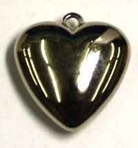 Metallook hanger hart 32mm verzilverd