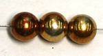 Metallook parel 10mm zilver/oud goud 25 stuks