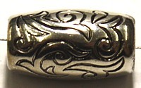 metallookkr. 28x16mm bewerkt verzilverd p.st.