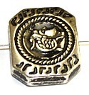 Metallookkr. 22x15x5mm rechthoek. bewerkt 4st