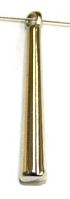 Metallookbedel paaltje 33mm zilverkl. 5st.