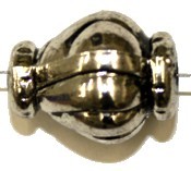 Metallookkraal 25x19mm gedraaid 2st.