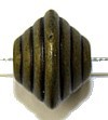 Metallookkr. 10mm konisch ribbel oudgoudkl. 10st.