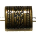 Metallookkr. 12mm platte buis oudgoud 10st.