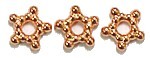 Metallook tussenkr. 8,5mm rose stervorm 50st