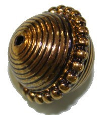 Metallookkr.19mm rond met ribbel 2st.