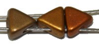 Tila driehoek 5,7mm multicolor goud 25stuks