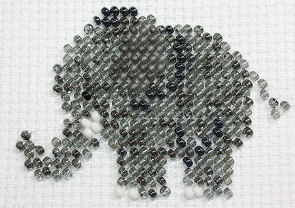 Borduurpakket olifantje 5x7cm.