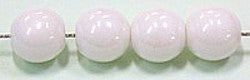 Glaskralen 8mm wit parelmoer ca.16 stuks