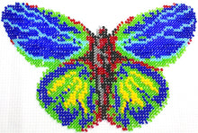 Borduurpakket vlinder multicolor 12x18 cm.