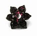 bloemknoop met swarovski siam stuk