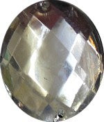 kunststof plaksteen 22x16mm kristal p.stuk