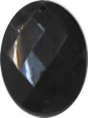kunststof plaksteen 22x16mm zwart per stuk