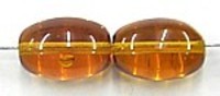 Gutermann glaskr. olijf 15x10mm topaas 14st.