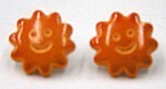 Knoop zon 14mm oranje per stuk
