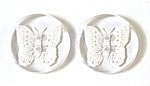 transparant 20mm vlinder wit per stuk