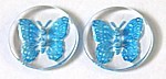 transparant 20mm vlinder l.blauw per stuk
